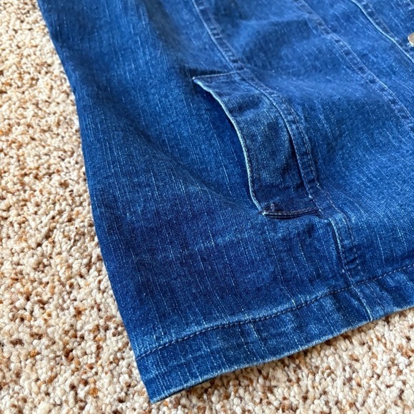 Crystal Fashions Women's Blue Denim Vest Size 14 Jean Embroidered Vtg Y2K Retro - Picture 8 of 14